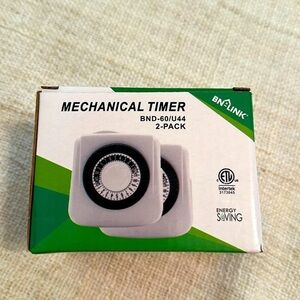 Mini outlet timers indoor/outdoor 2 prong 2 pack 24 hour timer
